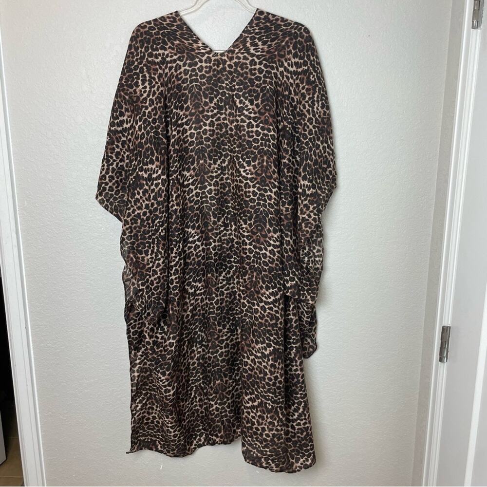 MIA JOY JOYFOLIE Leopard Print Kimono One Size - Picture 7 of 7